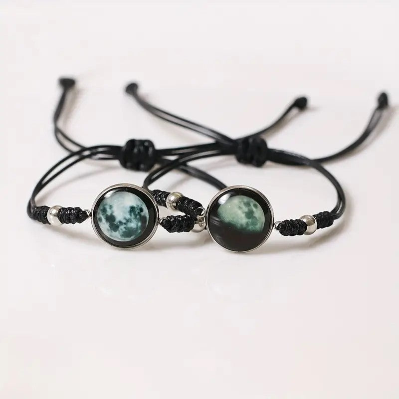 Pulseras de cielo estrellado para parejas