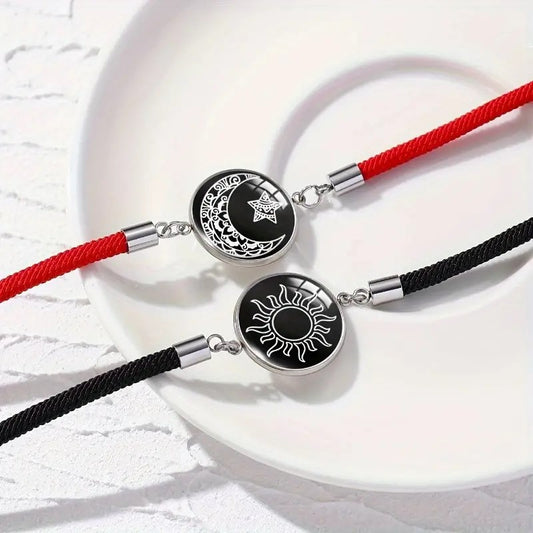 Brazaletes Parejas Sol Y Luna Luminoso