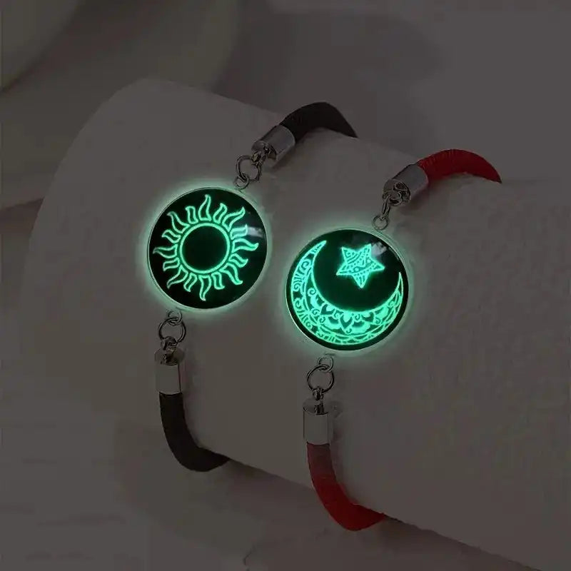 Brazaletes Parejas Sol Y Luna Luminoso