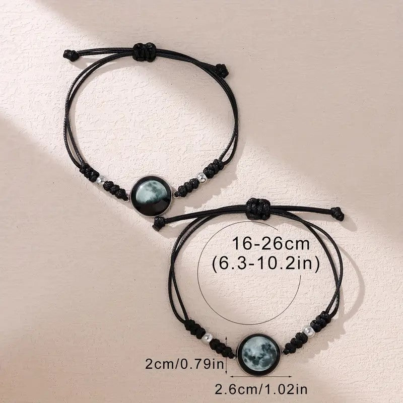 Pulseras de cielo estrellado para parejas