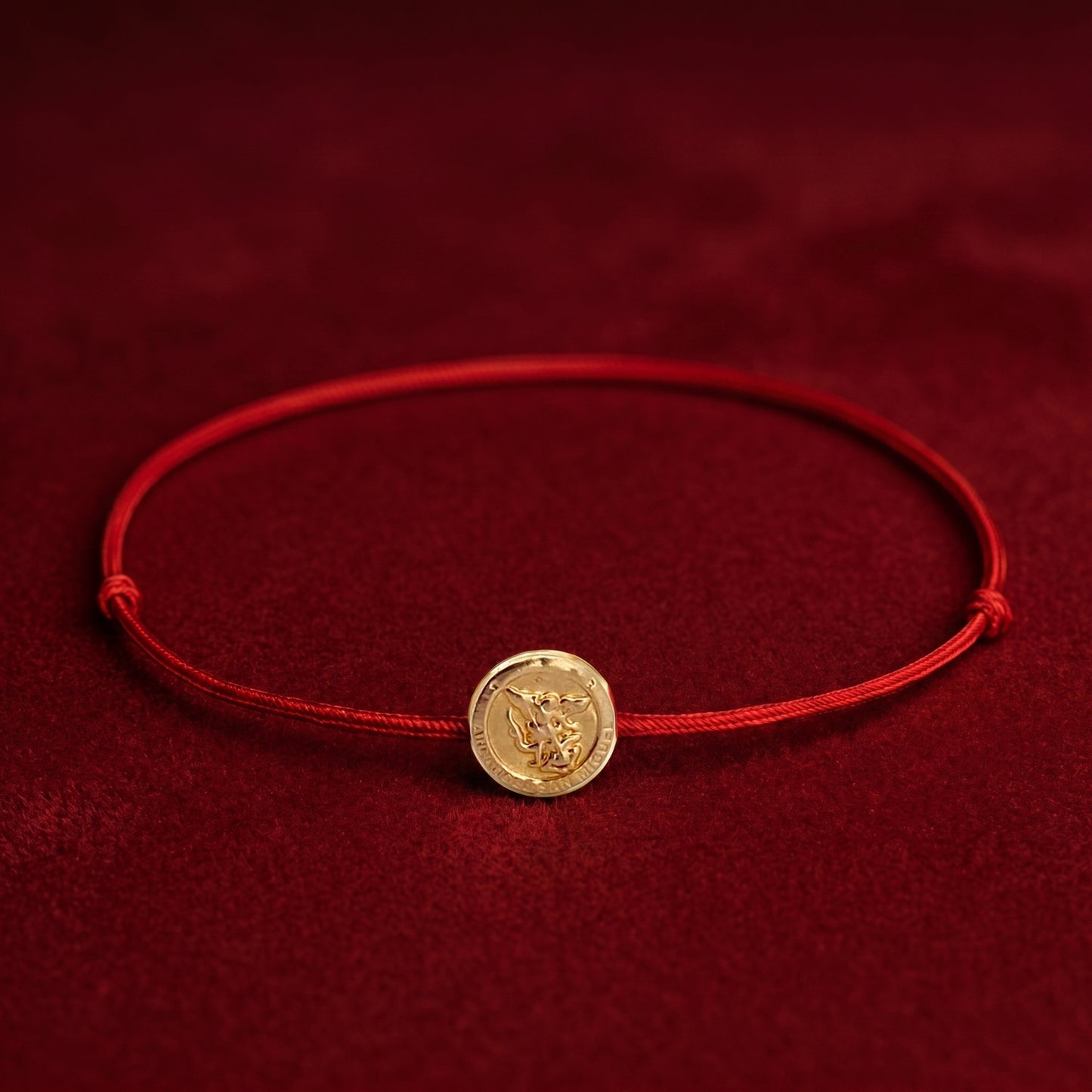 Pulsera Hilo Rojo San Miguel Arcángel 18k