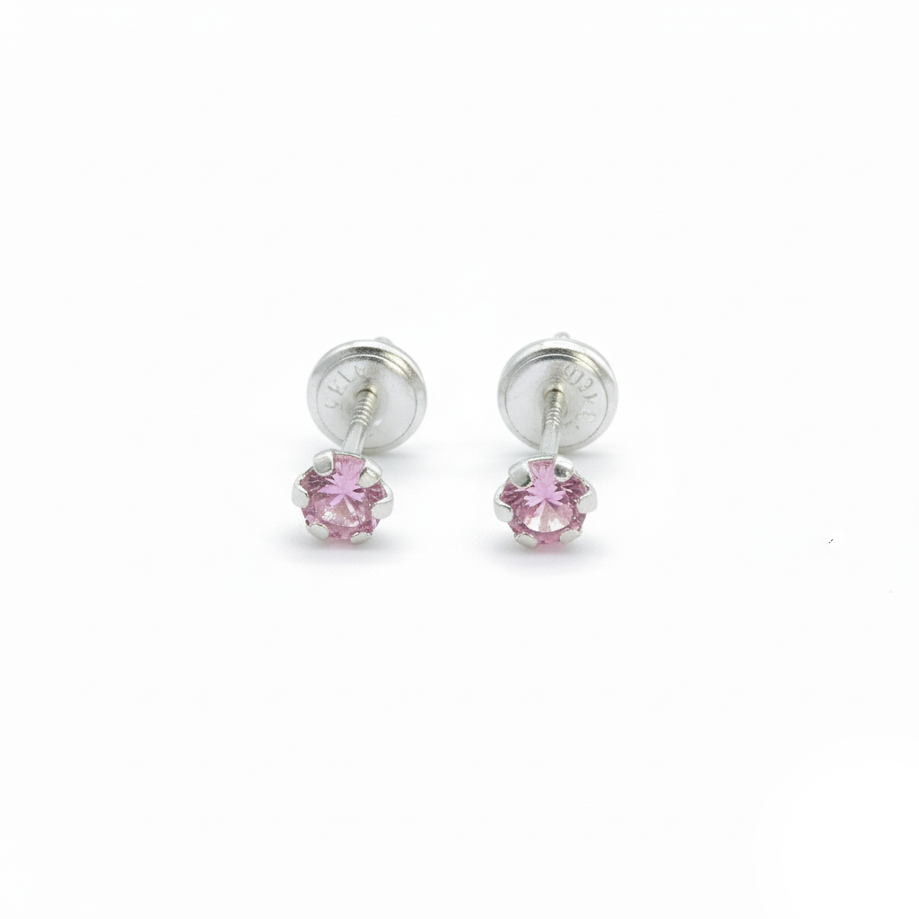 Aretes de Circones en Plata Italiana