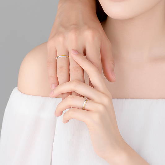 Argollas Parejas Hilo Dorado