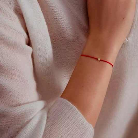 Pulsera Hilo Rojo Con Pepita De Oro 18 Kilates Garantizado