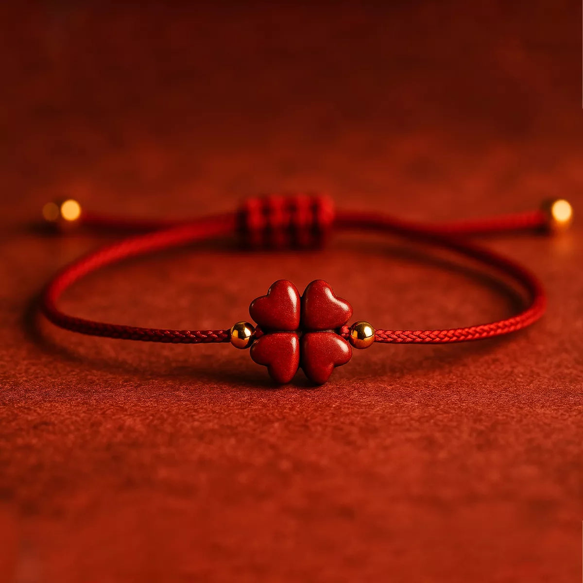 Pulsera De Trébol De Suerte +balines En Oro 18 Kilates Puro