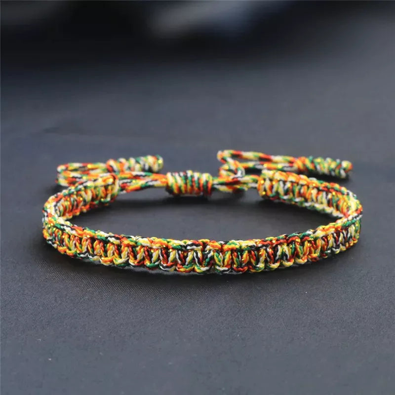 Pulsera Budista Tibetana Trenzada De La Buena Suerte