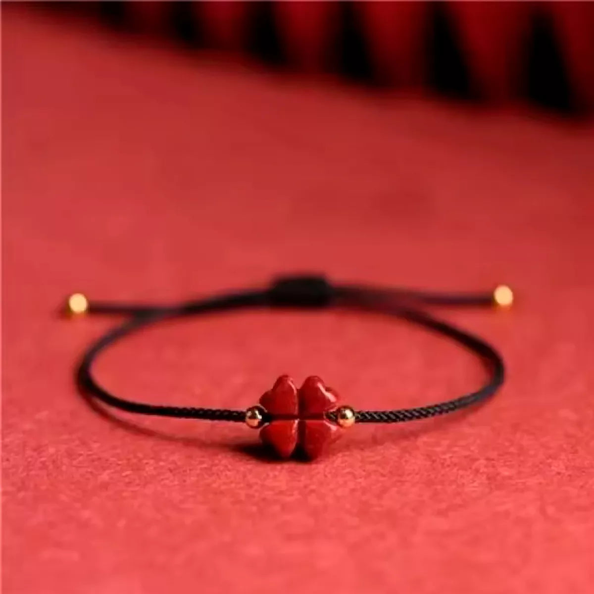 Pulsera De Trébol De Suerte +balines En Oro 18 Kilates Puro
