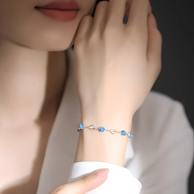 Pulsera de Plata 925 Clásica Corazón del Océano