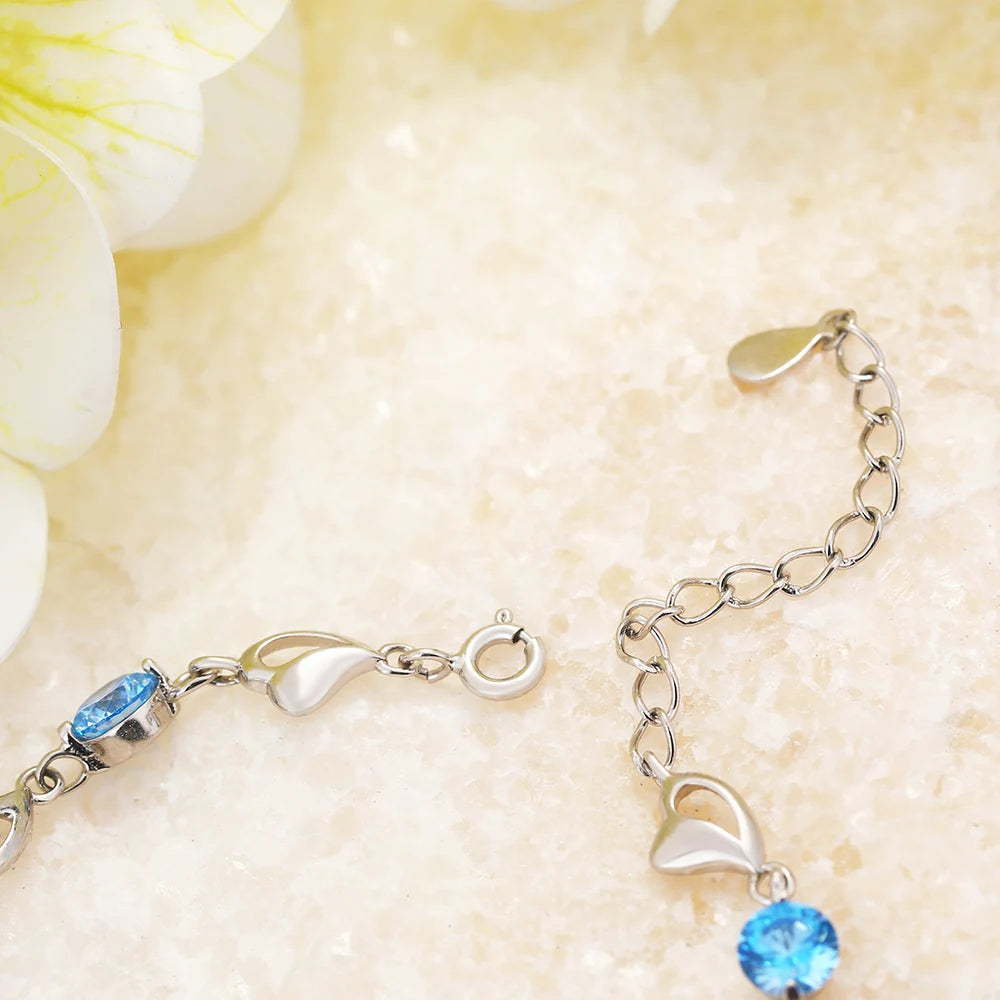 Pulsera de Plata 925 Clásica Corazón del Océano