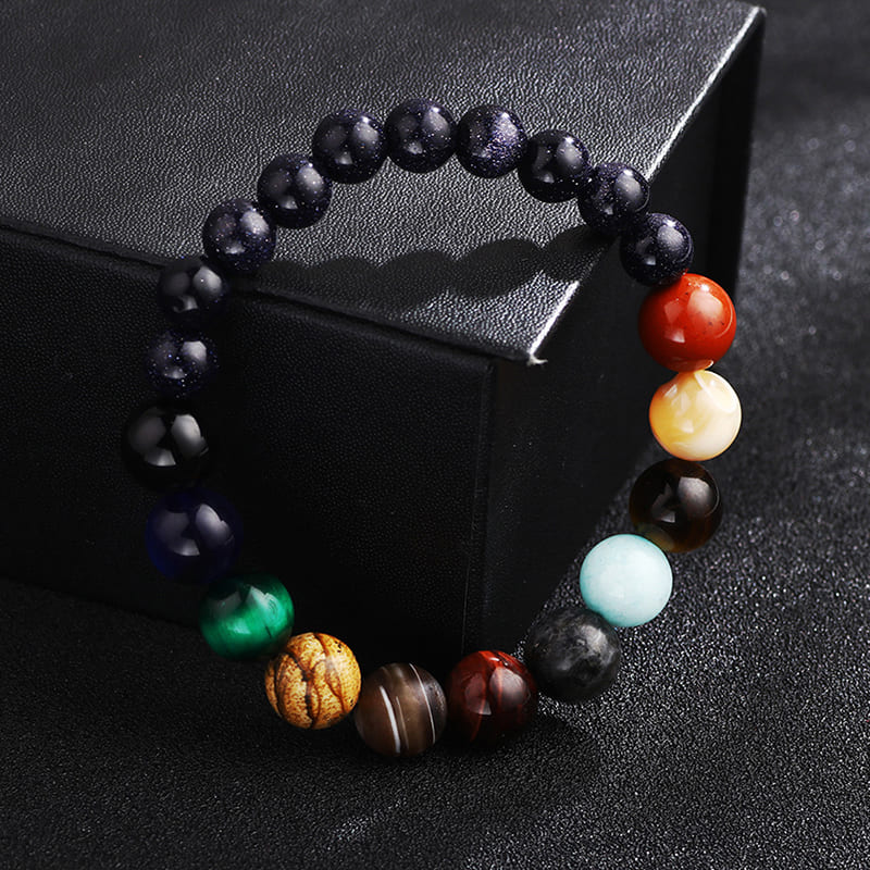 Pulsera de los Planetas de Piedras Naturales