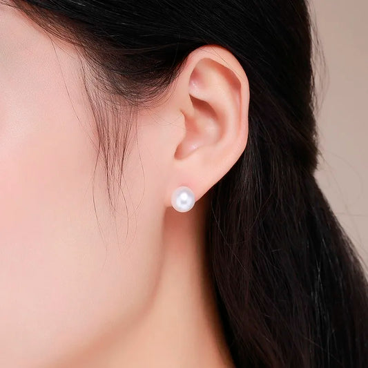 Pendientes De Plata De Ley 925 Con Perlas De Agua Dulce Real