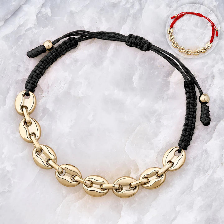 Pulsera Eslabones en Oro Laminado 18k Tejida