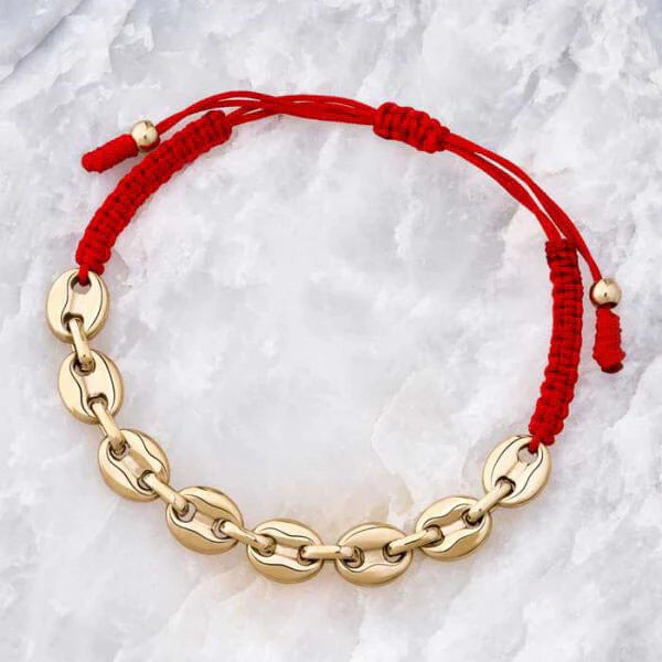 Pulsera Eslabones en Oro Laminado 18k Tejida