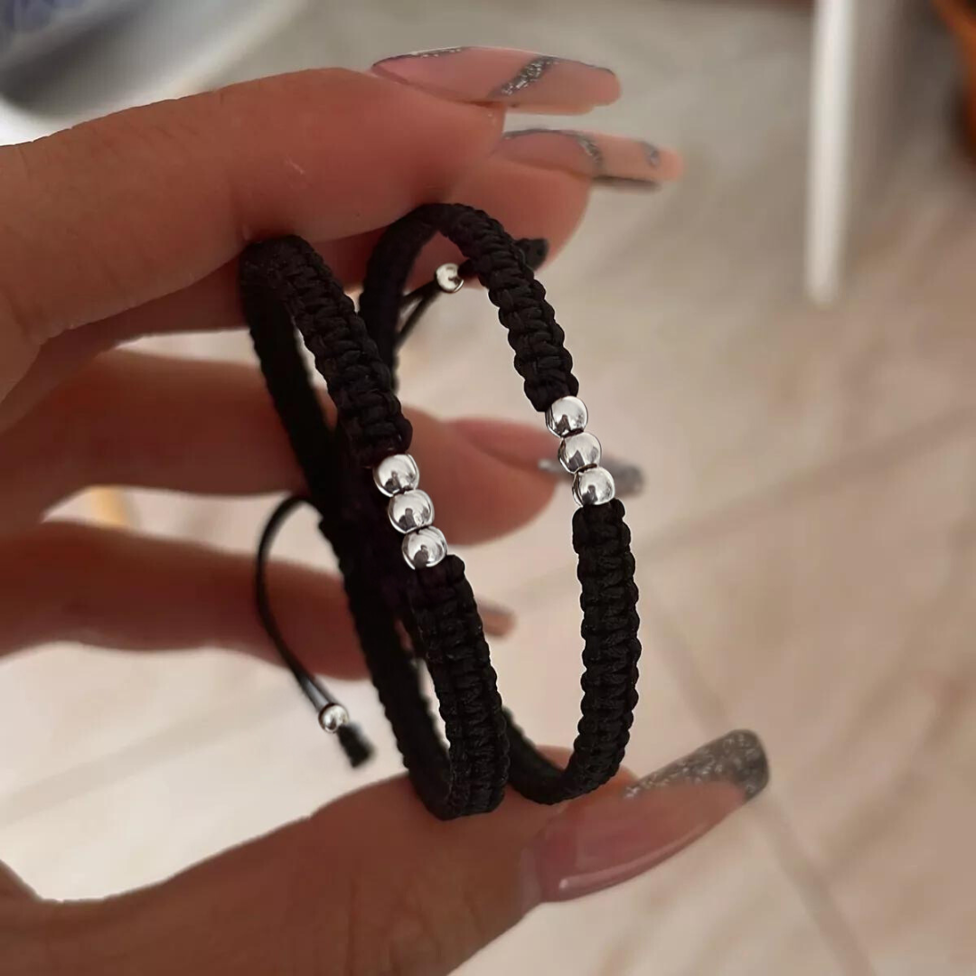Pulsera Hilo Rojo Plata Real