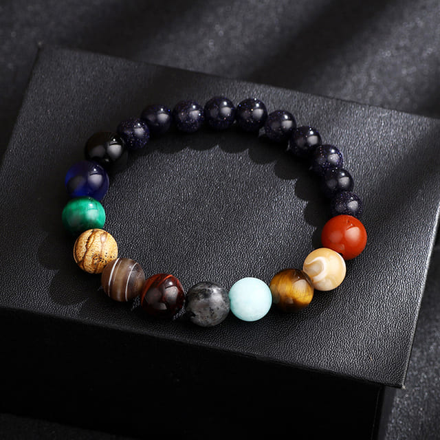 Pulsera de los Planetas de Piedras Naturales