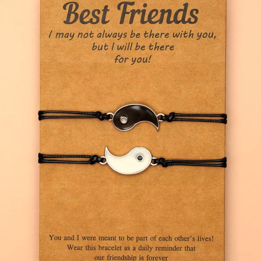 Pulseras ying yang parejas luminosas