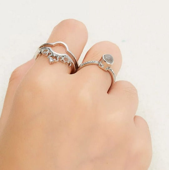 Argolla De Proyección Te Amo En 100 Idiomas Inoxidable