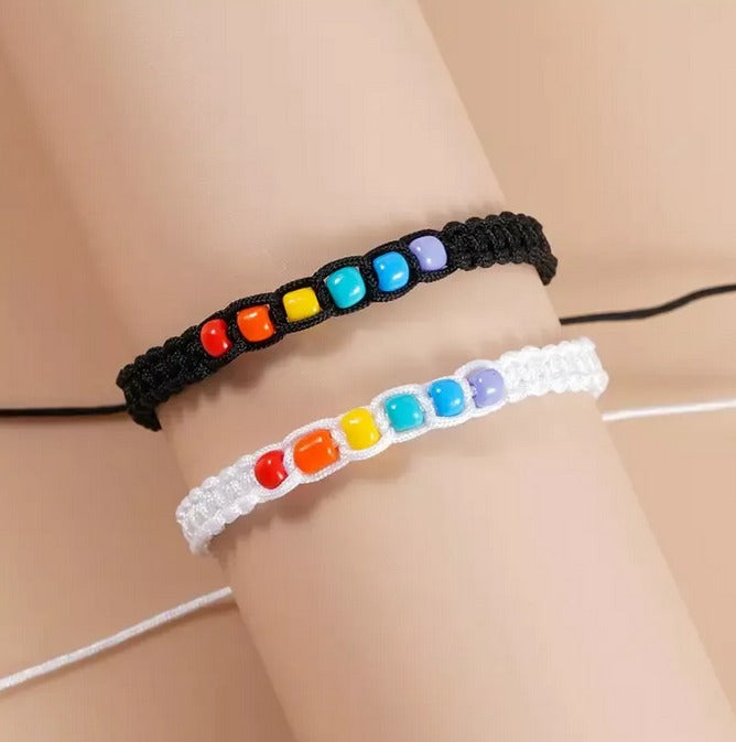 Pulsera De Semilla Lgtbi De Arroz De Semilla Miyuki Yin Yang