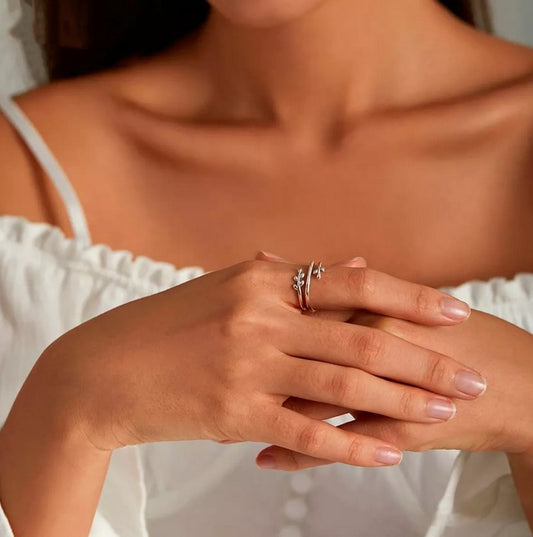 Plata de Ley 925 con Hojas