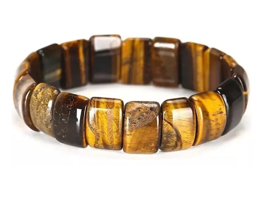 Brazalete De Ojo De Tigre De Piedra Natural