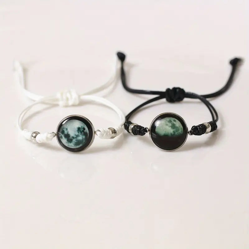 Pulseras de cielo estrellado para parejas