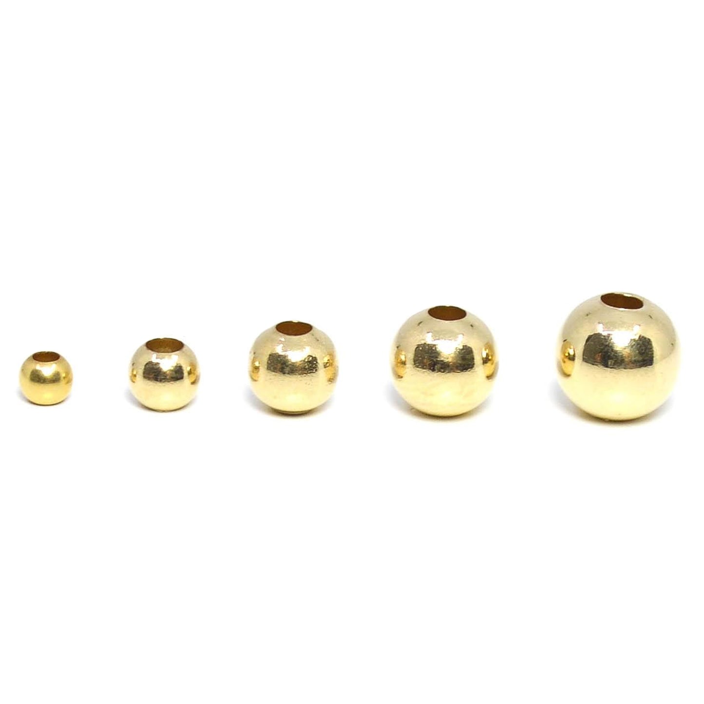 Balín Oro Amarillo 18k Liso para Joyería (3–6 mm)