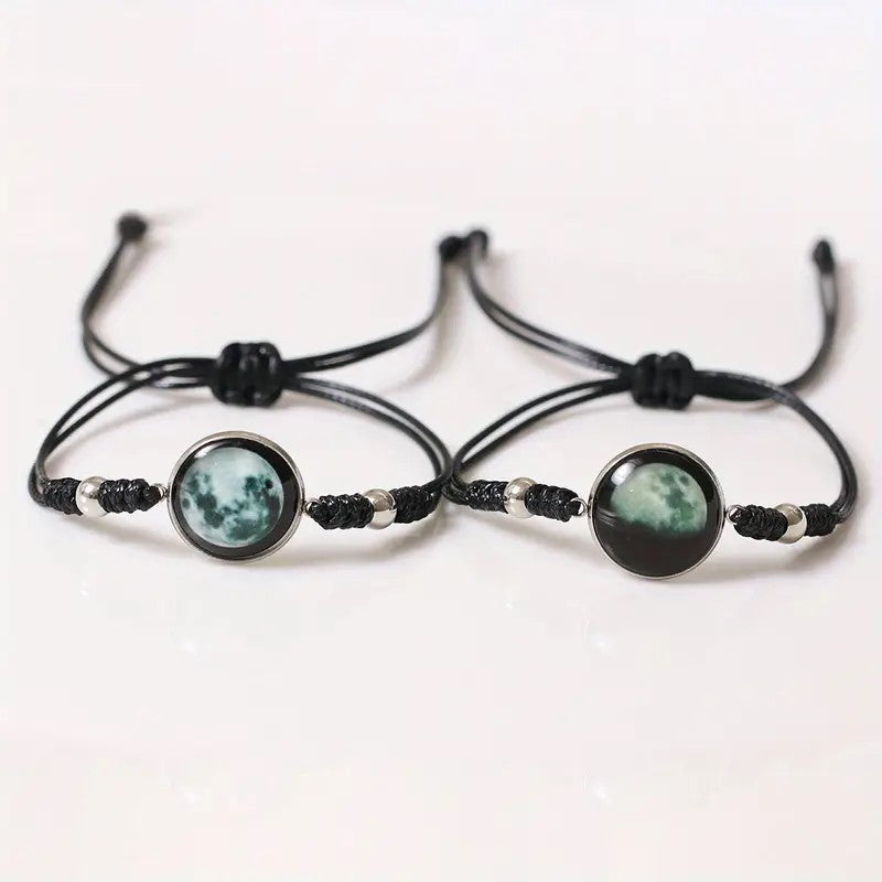 Pulseras de cielo estrellado para parejas
