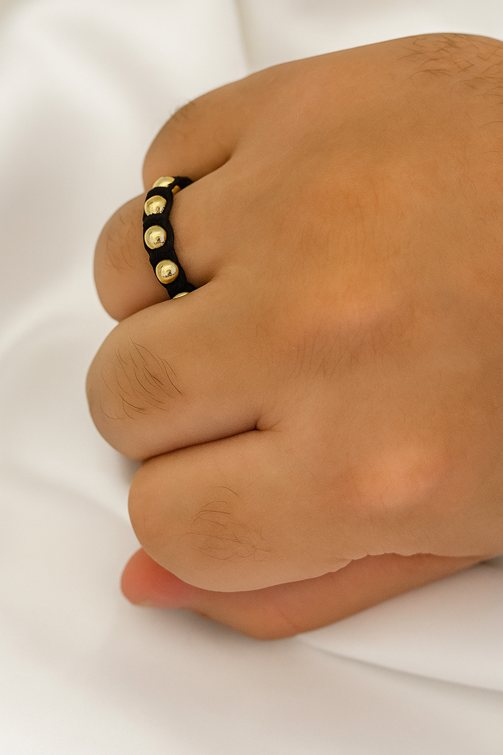Anillo Tejido 5 Esferas