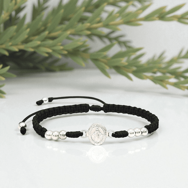 Pulsera Virgen de la Milagrosa en Plata Esterlina