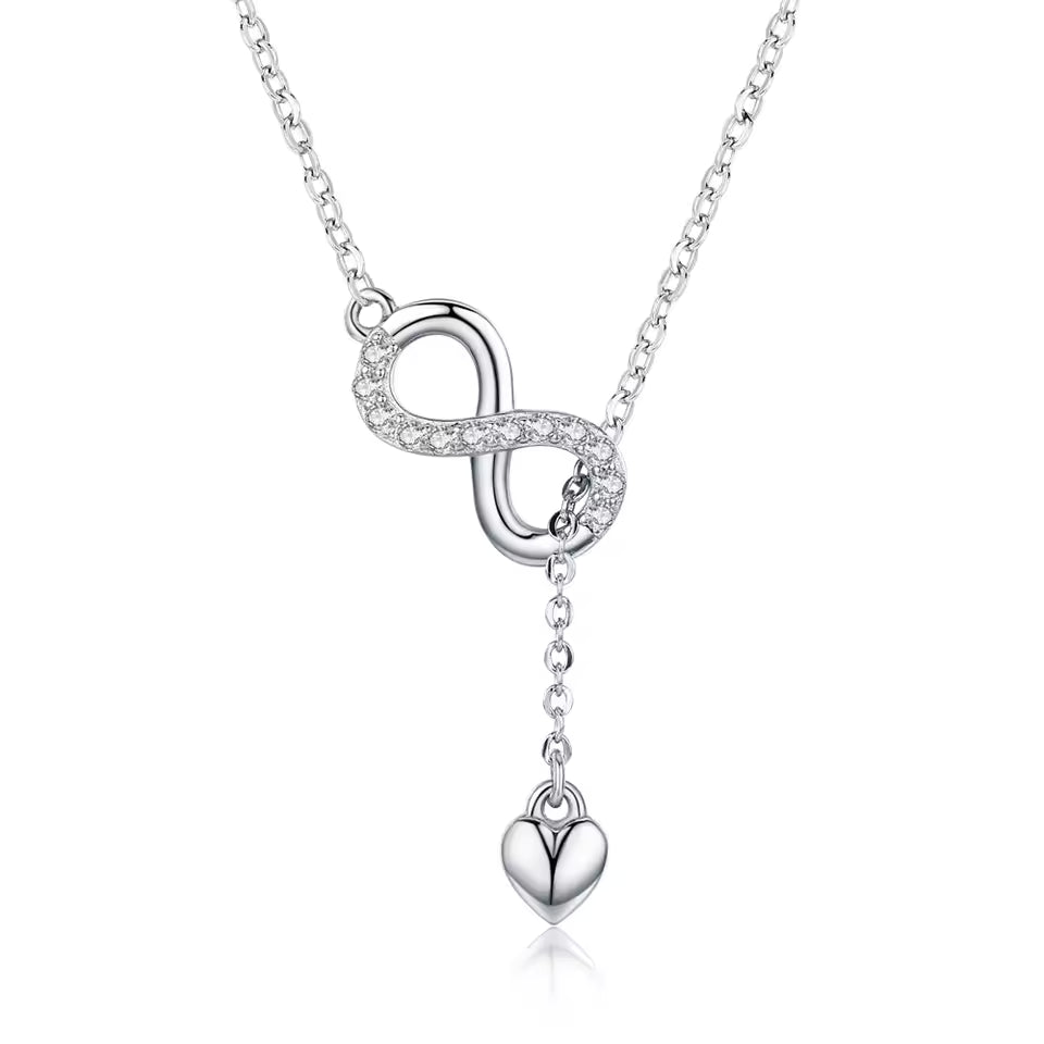 Collar De Infinito Latido en plata ley 925