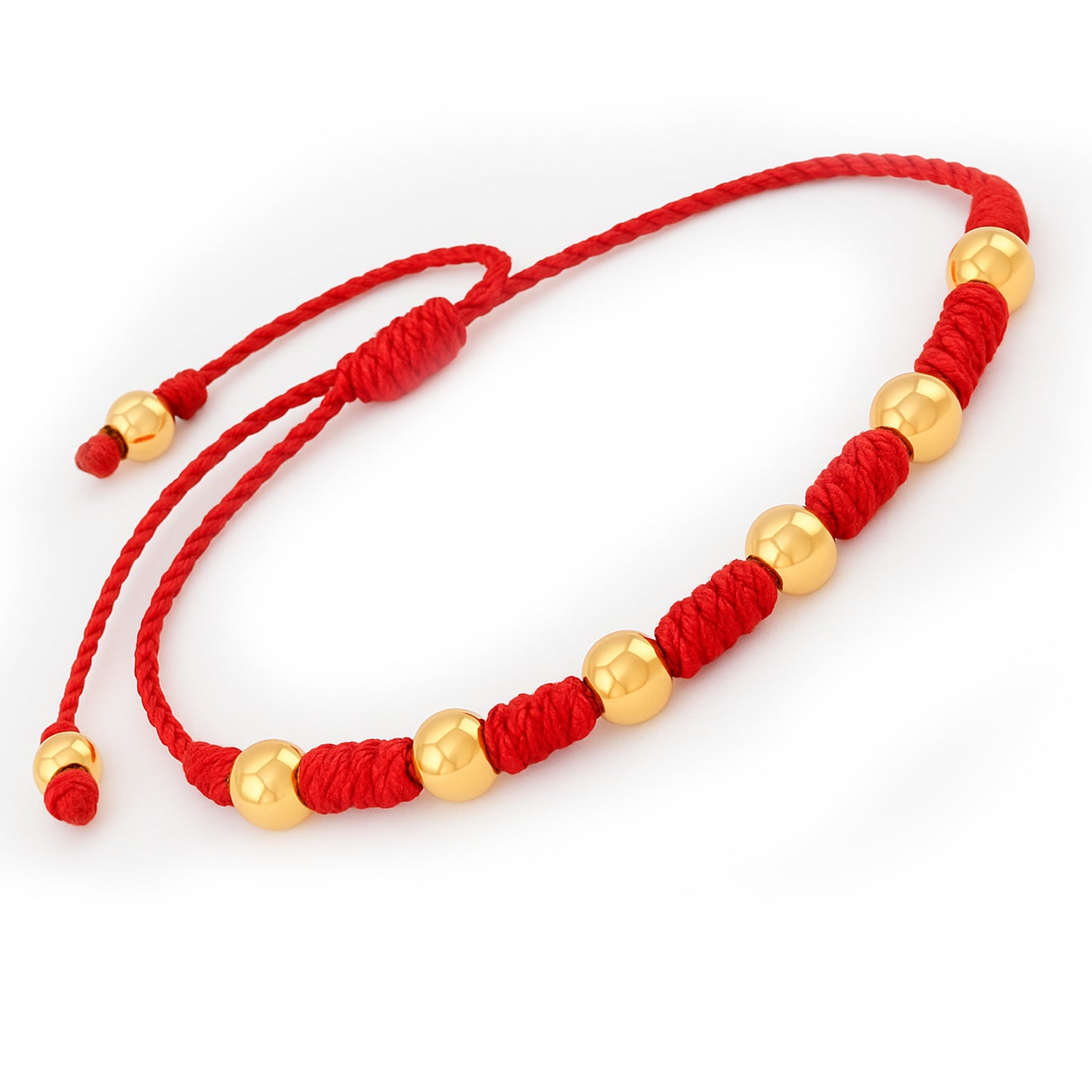 Pulsera 7 Nudos En Oro 18 Kilates Balín 4mm