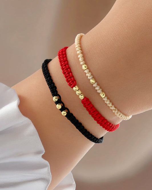 Pulsera Tres Balines Diamantados 18k