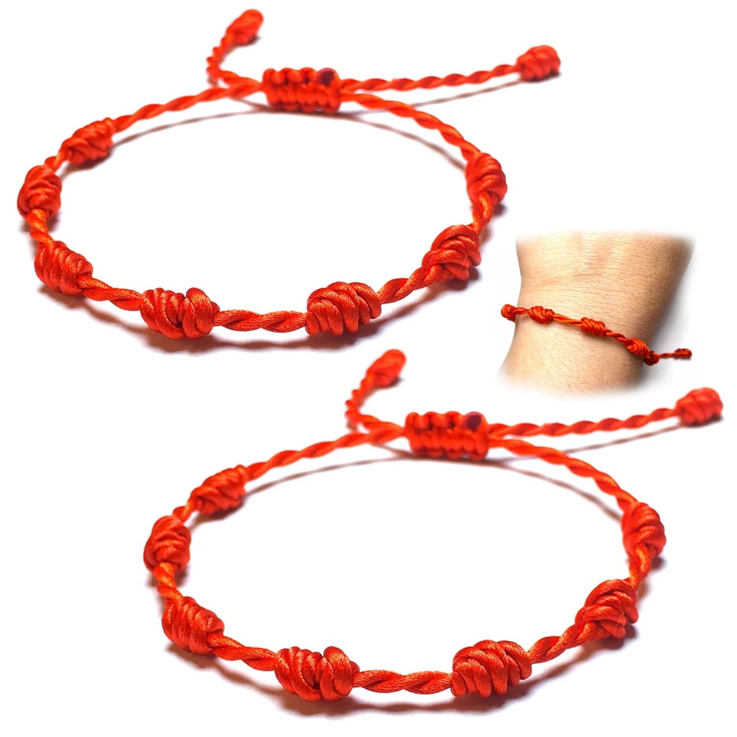 Tobillera 7 Nudos viene x2