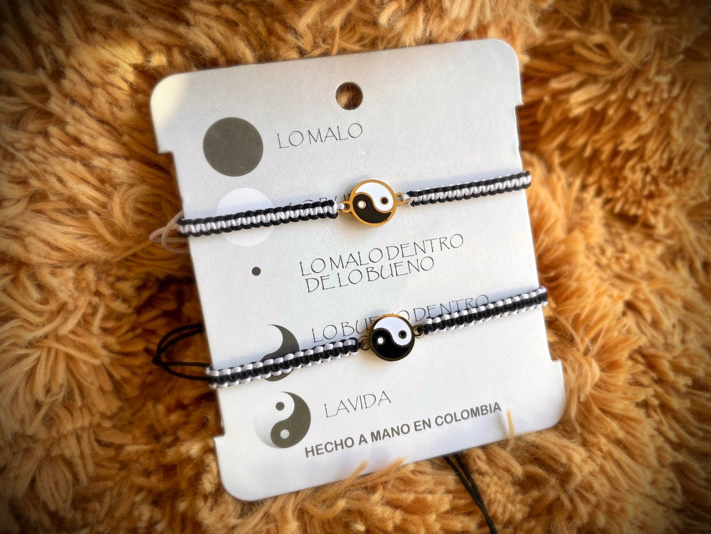 Brazalete Manilla Ying-Yang en Rodio