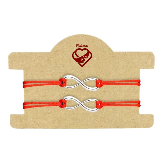 Manillas para Parejas Infinito Hilo Rojo x2