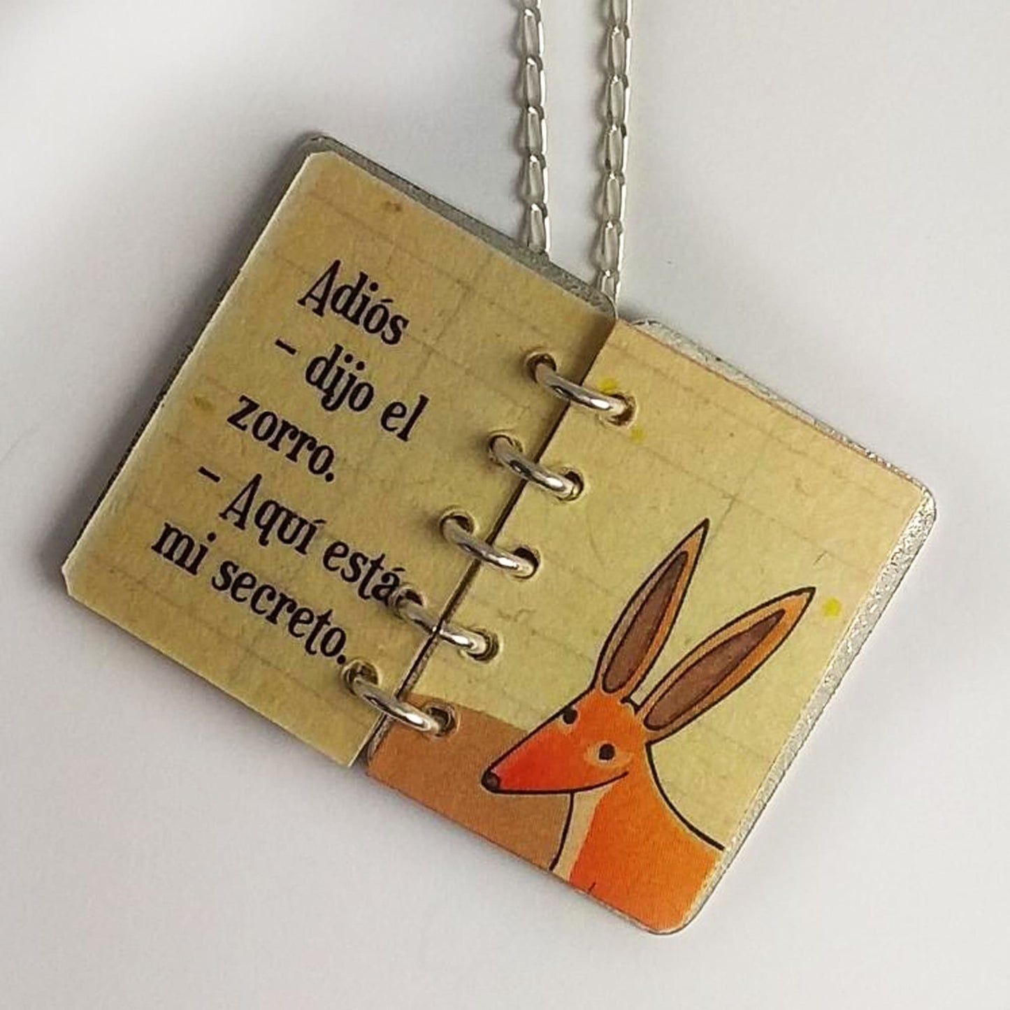 Collar Dije De Plata Fragmento De Libro El Principito - Hecho a Mano