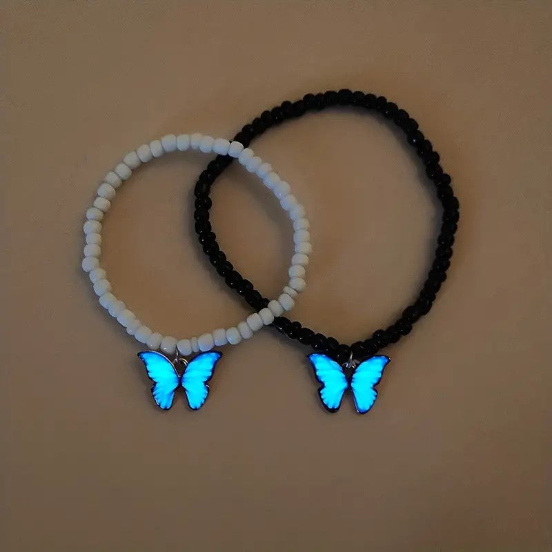 Hermosas pulseras mariposa luminosas