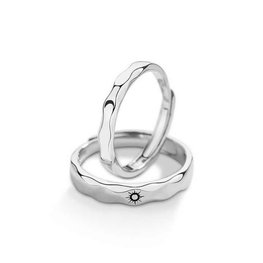 Argollas Sol y Luna Plata Ley 925