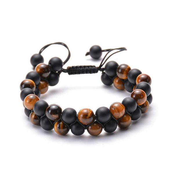 Pulsera Ojo de Tigre y Onix Mate