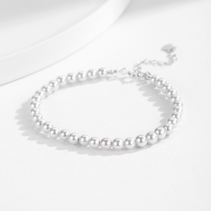 Pulsera Fila de Balines de Plata