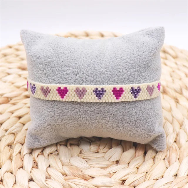 Pulsera Miyuki Ajustable de Corazones ❤️❤️❤️