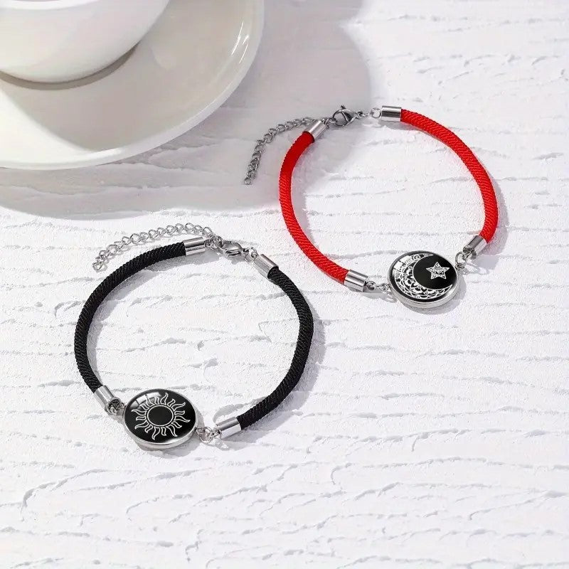 Brazaletes Para Parejas De Sol Y Luna Luminosos