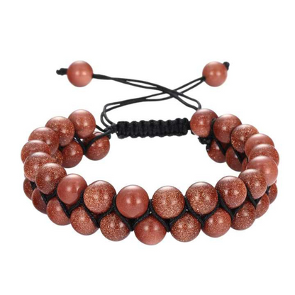 Pulsera Doble Fila Ojo de Tigre