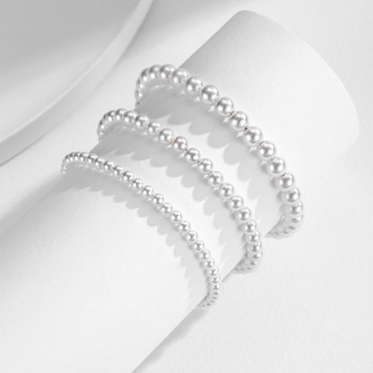 Pulsera Fila de Balines de Plata