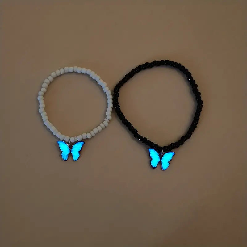 Hermosas pulseras mariposa luminosas