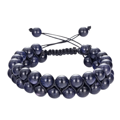 Pulsera Doble Fila Ojo de Tigre