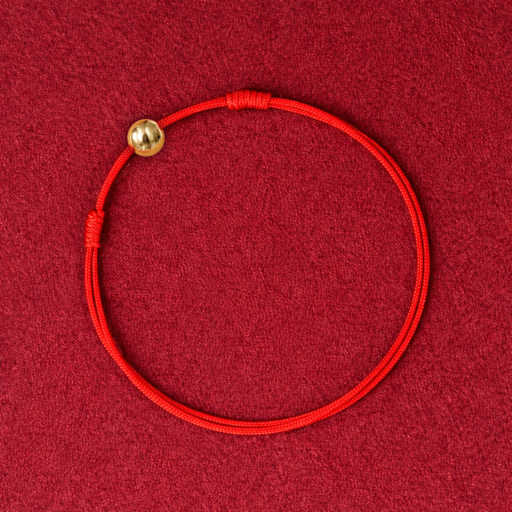 Pulsera Hilo Rojo Con Pepita De Oro 18 Kilates Garantizado