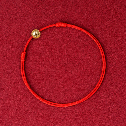 Pulsera Hilo Rojo Con Pepita De Oro 18 Kilates Garantizado
