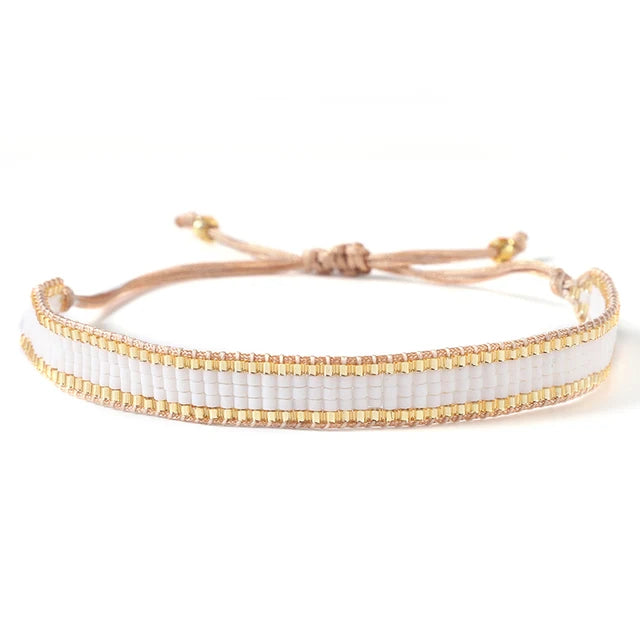 Pulsera Miyuki Dorada Lazo Celestial