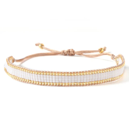 Pulsera Miyuki Dorada Lazo Celestial